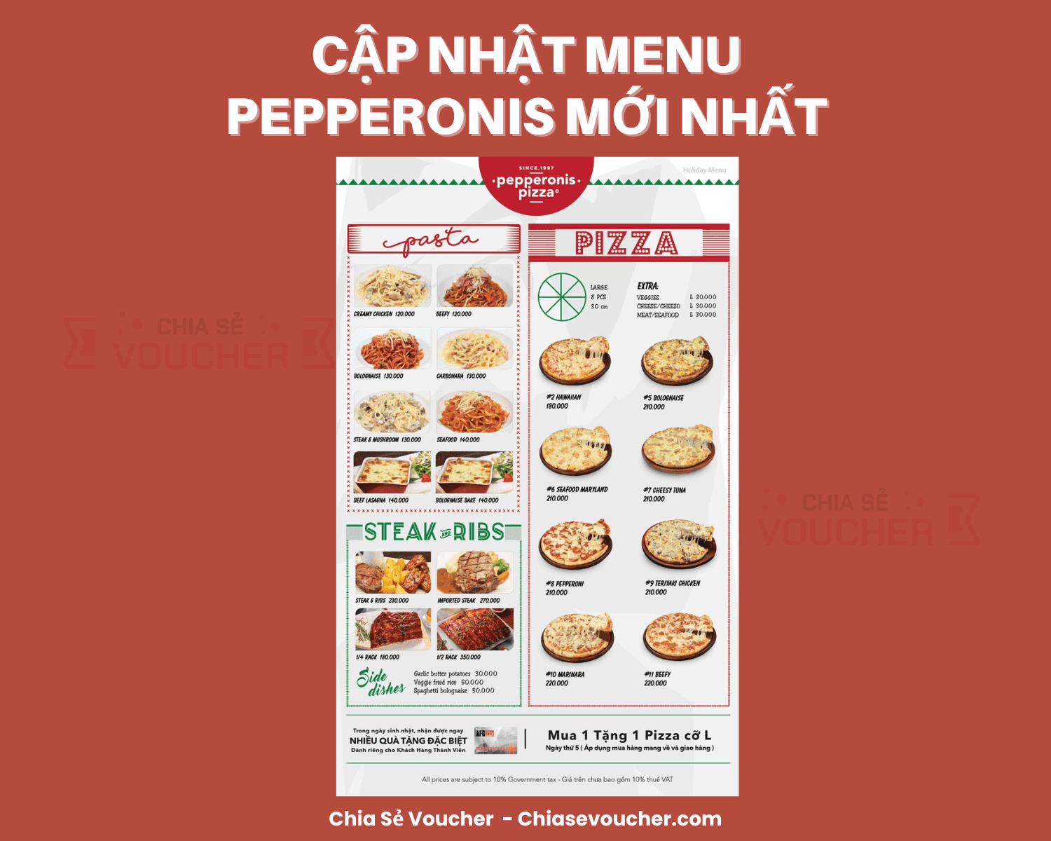 [2026] Cập nhật menu Pepperonis mới nhất