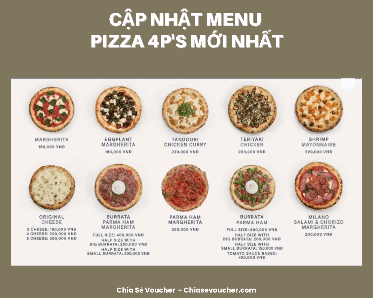 [2026] Cập nhật menu Pizza 4Ps mới nhất