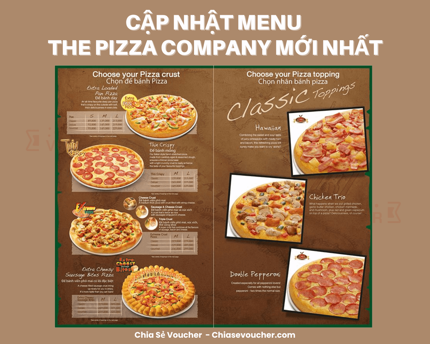 [2026] Cập nhật menu The Pizza Company mới nhất