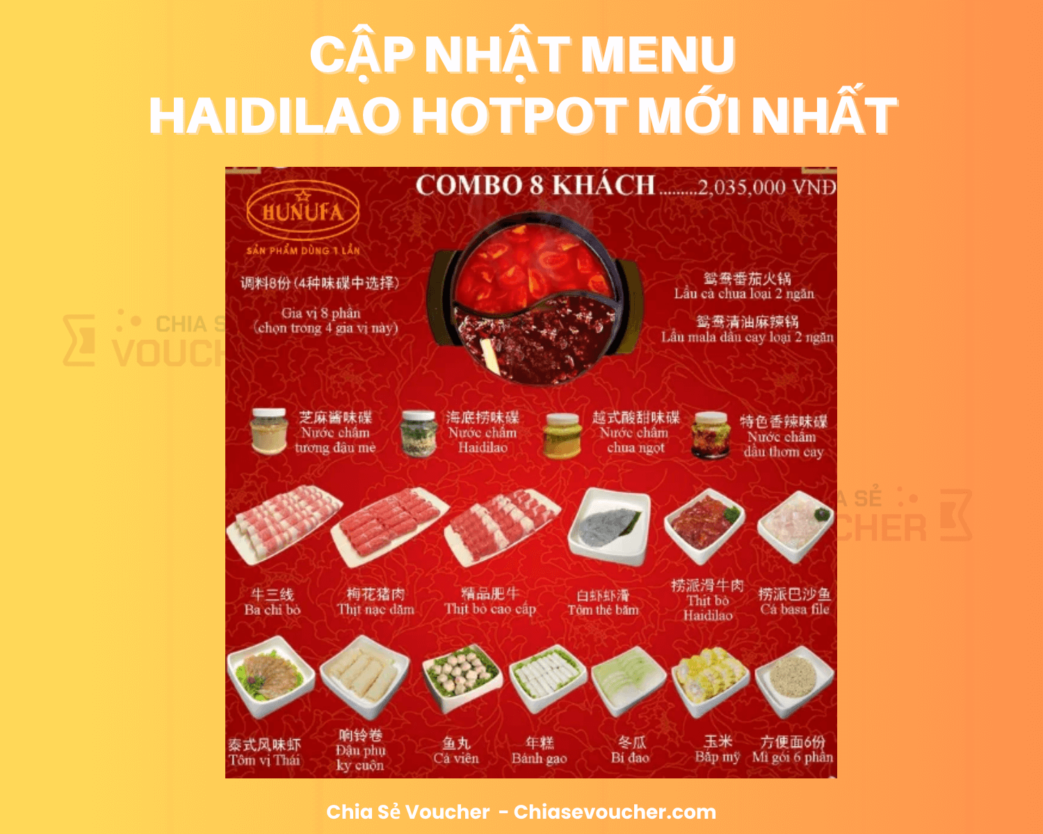 [2026] Cập nhật menu Haidilao Hotpot mới nhất