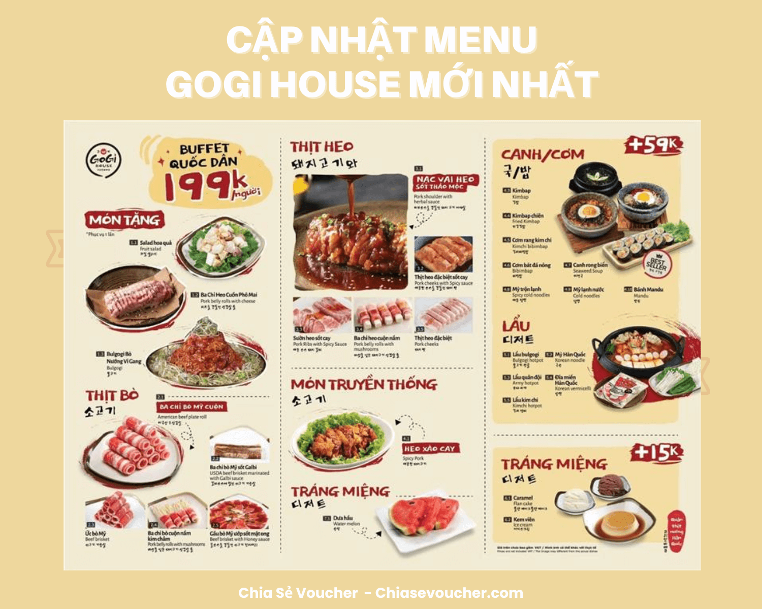 [2026] Cập nhật menu Gogi House mới nhất
