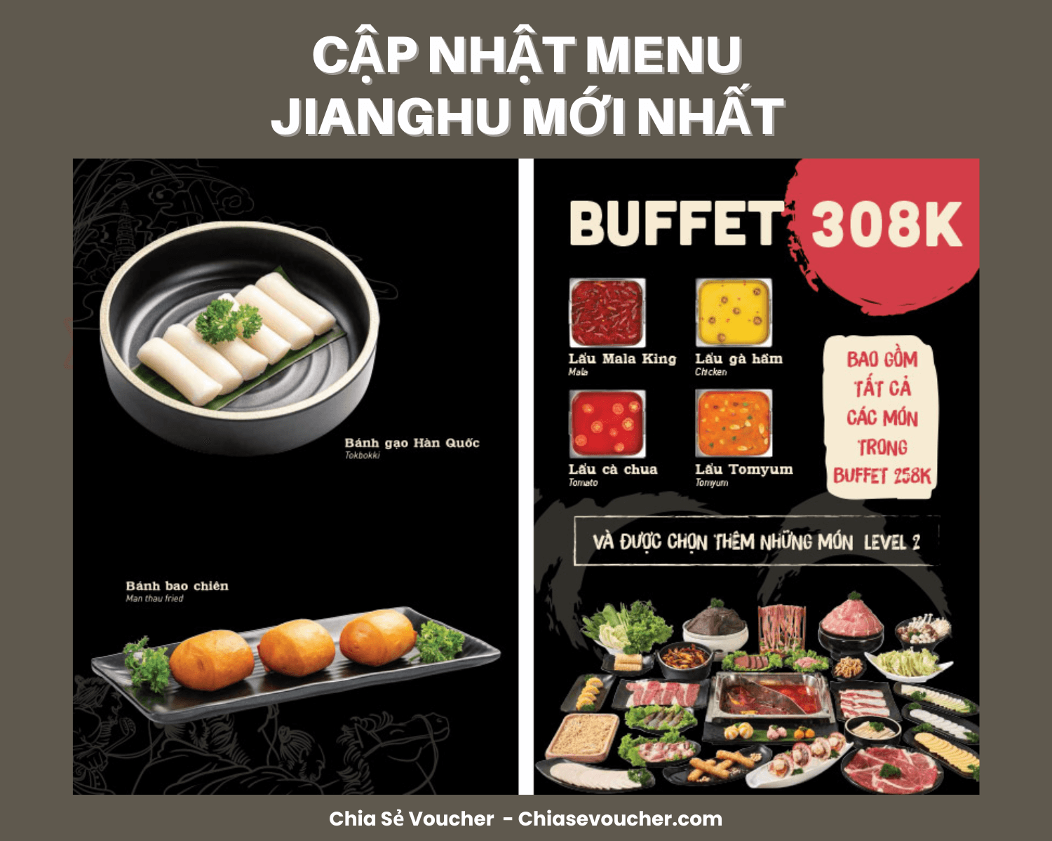Cập nhật menu JiangHu mới nhất